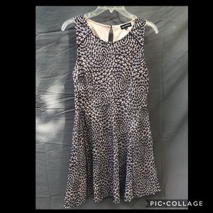 Beautiful Casual Navy and Peach Dress